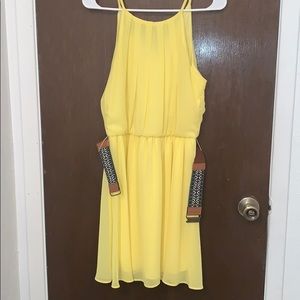Yellow Dress with Belt